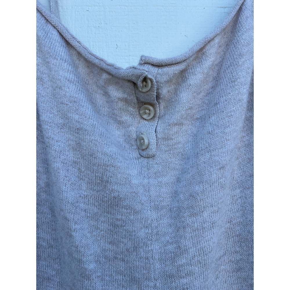 Something Navy Sweater Knit Sleeveless Jumpsuit, Oatmeal Color, Pockets, Sz XXS - Picture 6 of 6